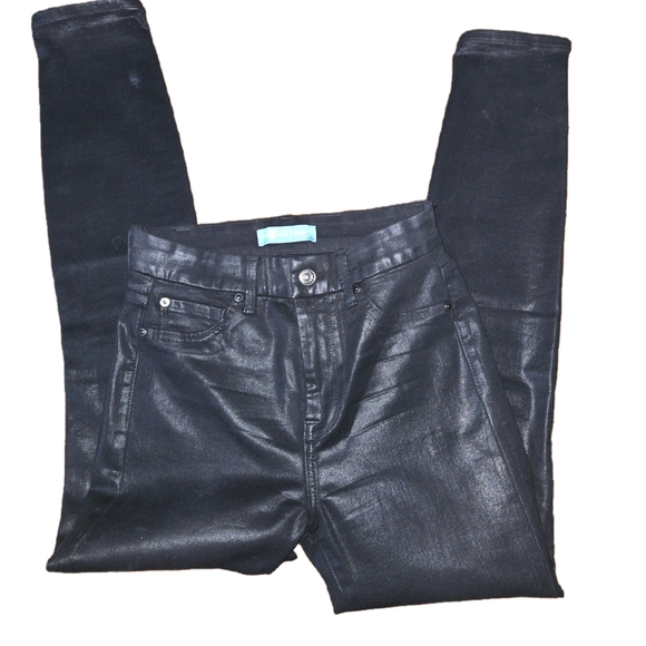 Seven7 Glossy Black Jeggings - Picture 1 of 3